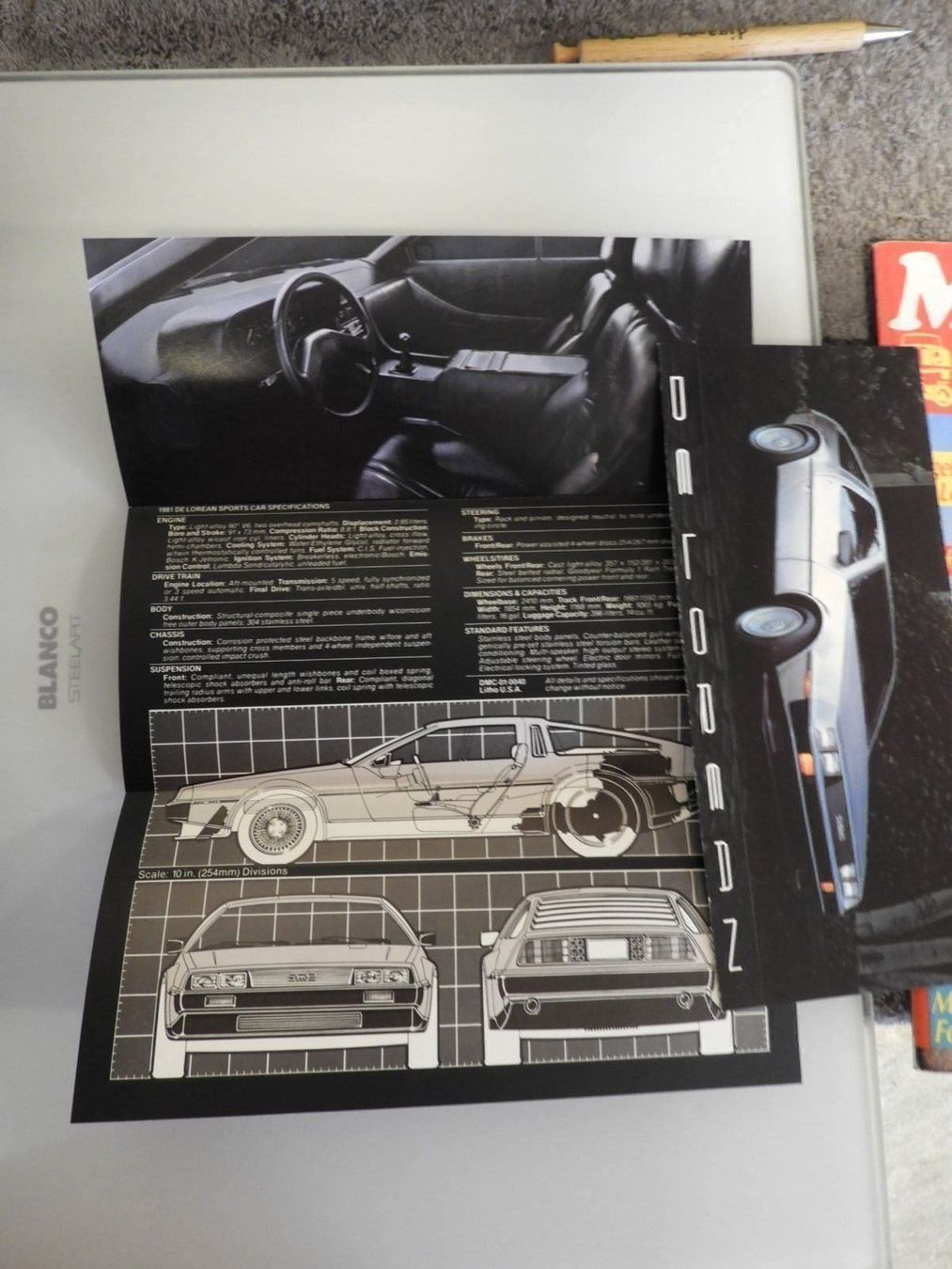 Delorean Documenti: De Lorean Original Faltprospeckt neu – Nuovo e nell'imballaggio originale da Bazenheid venduto da derdelorean01 1