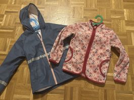 Kinder Fleece Blumen und Regenjacke gefüttert ☔️🌦️