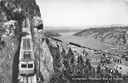 Arth SZ Arth Rigi Bahn Kräbelwand mit Blick auf Zugersee