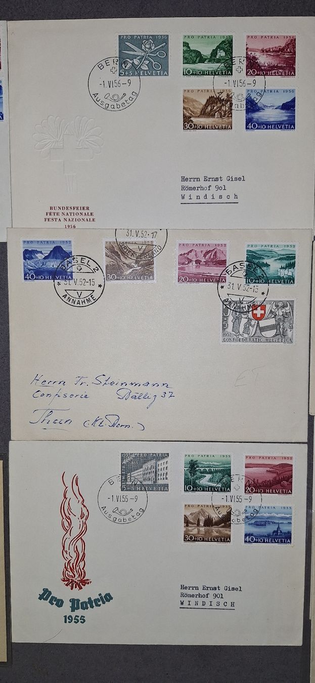 Tutti i francobolli: Diverse Pro Patria FDC  – Usato da Balgach venduto da SIMEON27 3