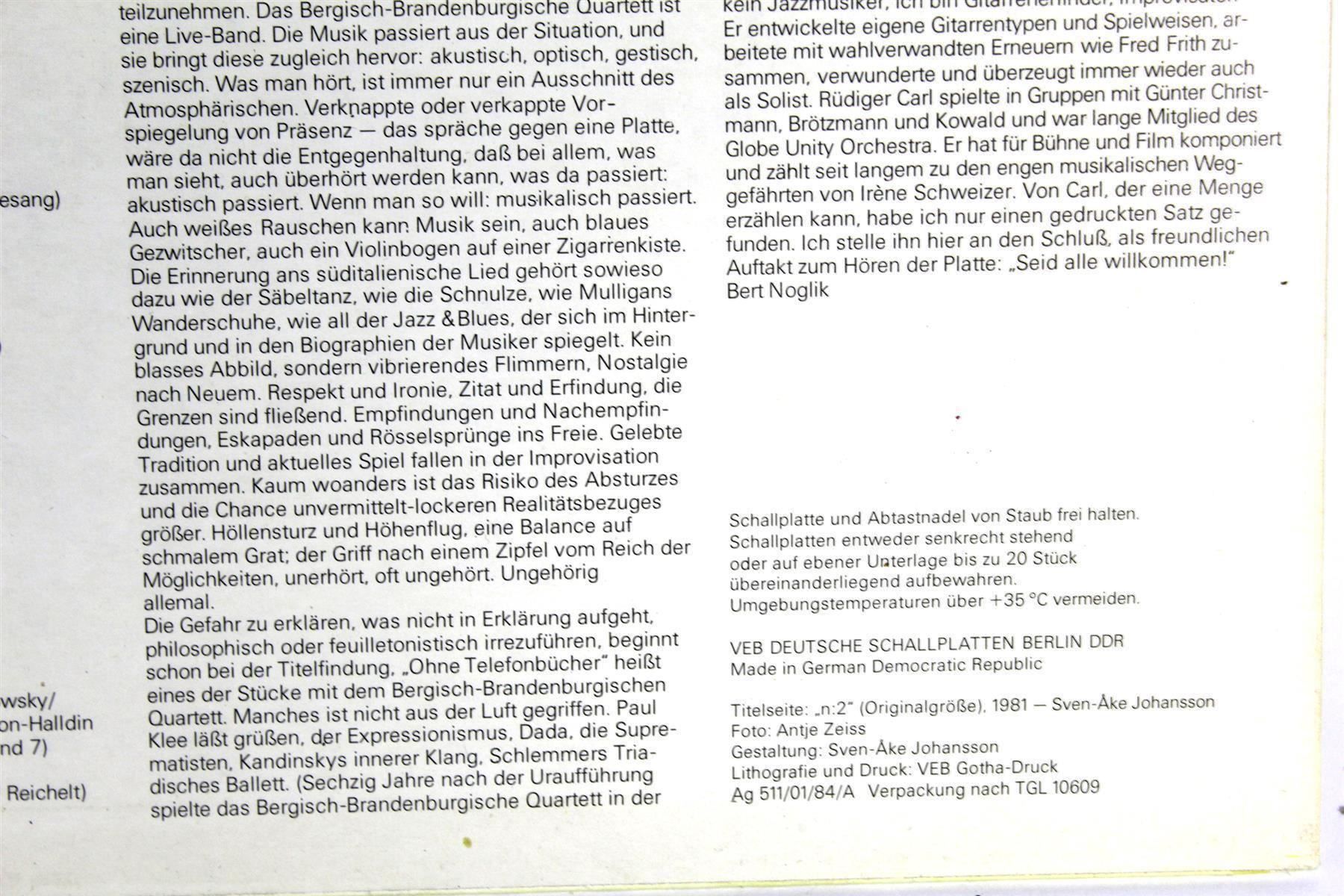 Giochi: Bergisch-Brandenburgisches Quartett – Usato da Bern venduto da vinyl-heaven 6