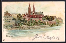 Litho Basel, Flusspartie am Münster