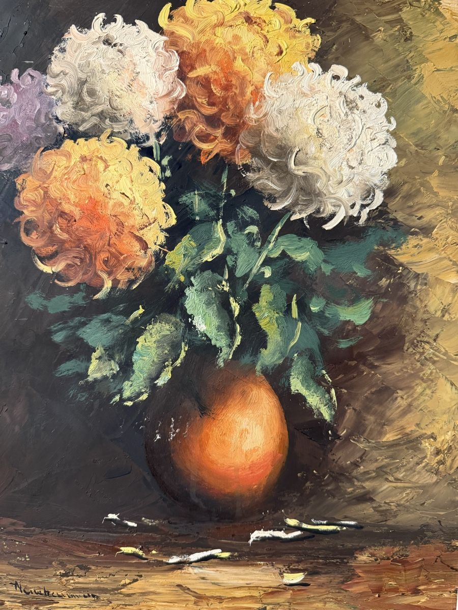 Dipinti: Tableau Fleurs d'automne signé, – Usato da Lausanne venduto da vas_cdb2 2
