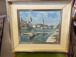 MOOR Karl 1904-1991 Zürich im Winter Oelbild signiert