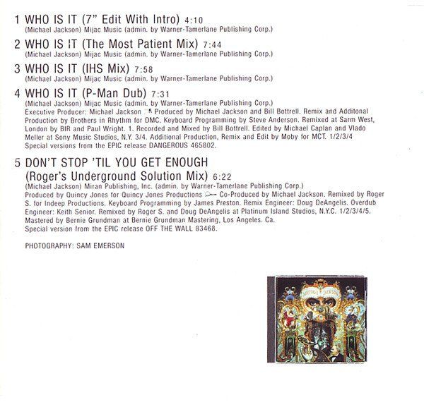 CD: CD-Maxi Michael Jackson - Who is it (1992) – Usato da Möriken AG venduto da mineralia 1