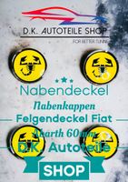 Fiat Abarth Nabendeckel, Radnaben, Nabenkappen Gelb 56 mm