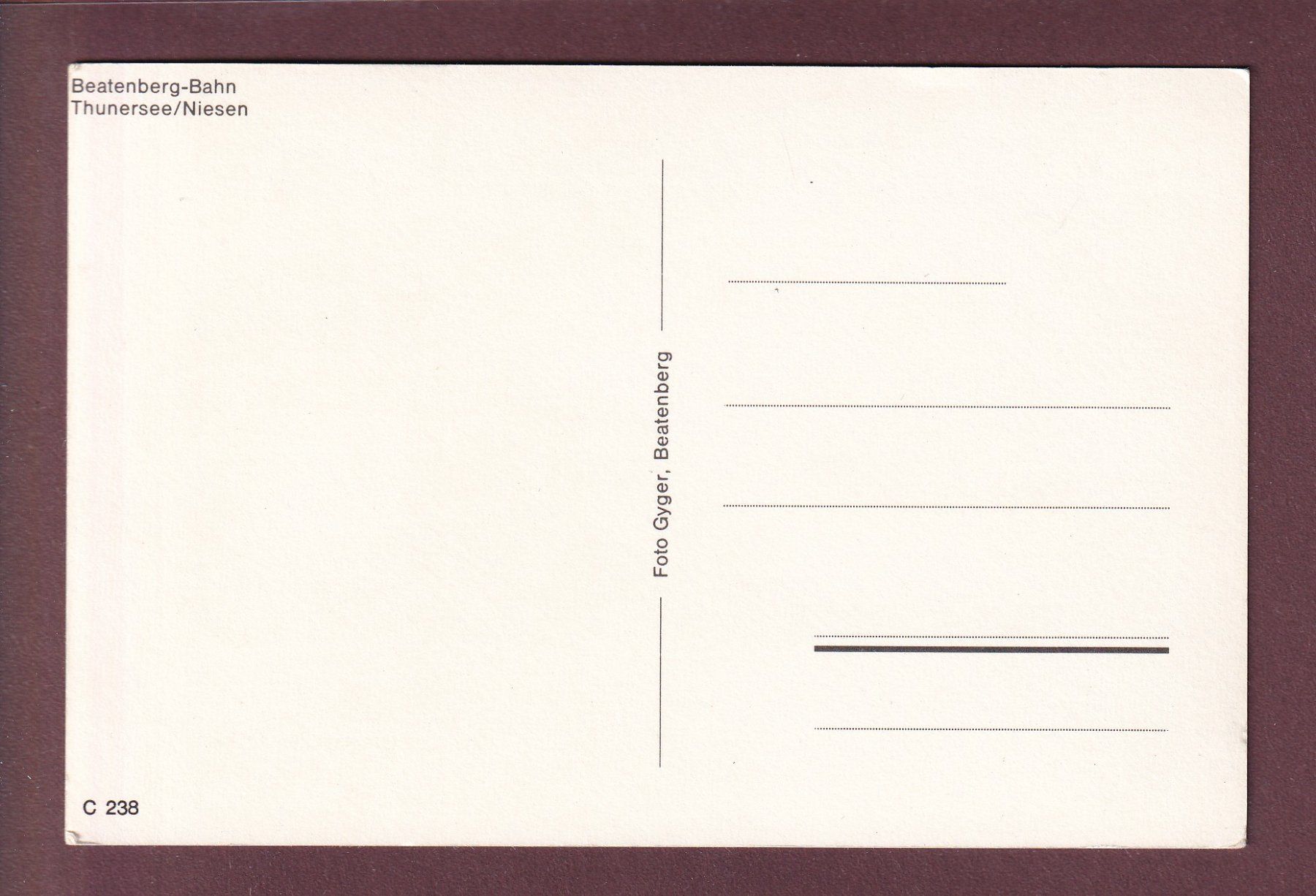 Cartoline postali: BEATENBERG-BAHN - Niesen – Usato da Pully venduto da nicecards 1