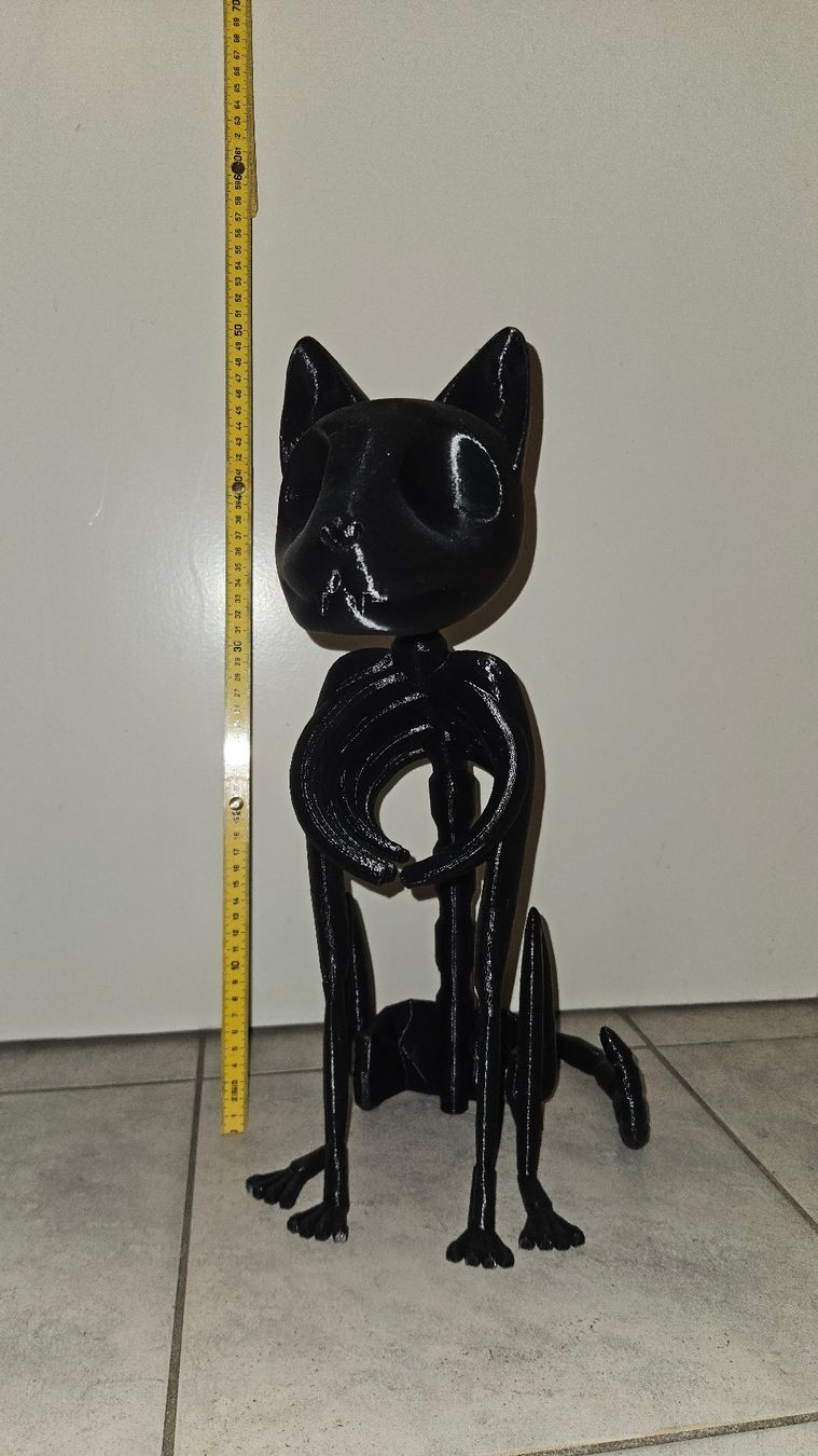 Statuette: Déco Halloween : Chat squelette noir, impression 3D! – Usato da Biel/Bienne venduto da Sylv_1T1 2