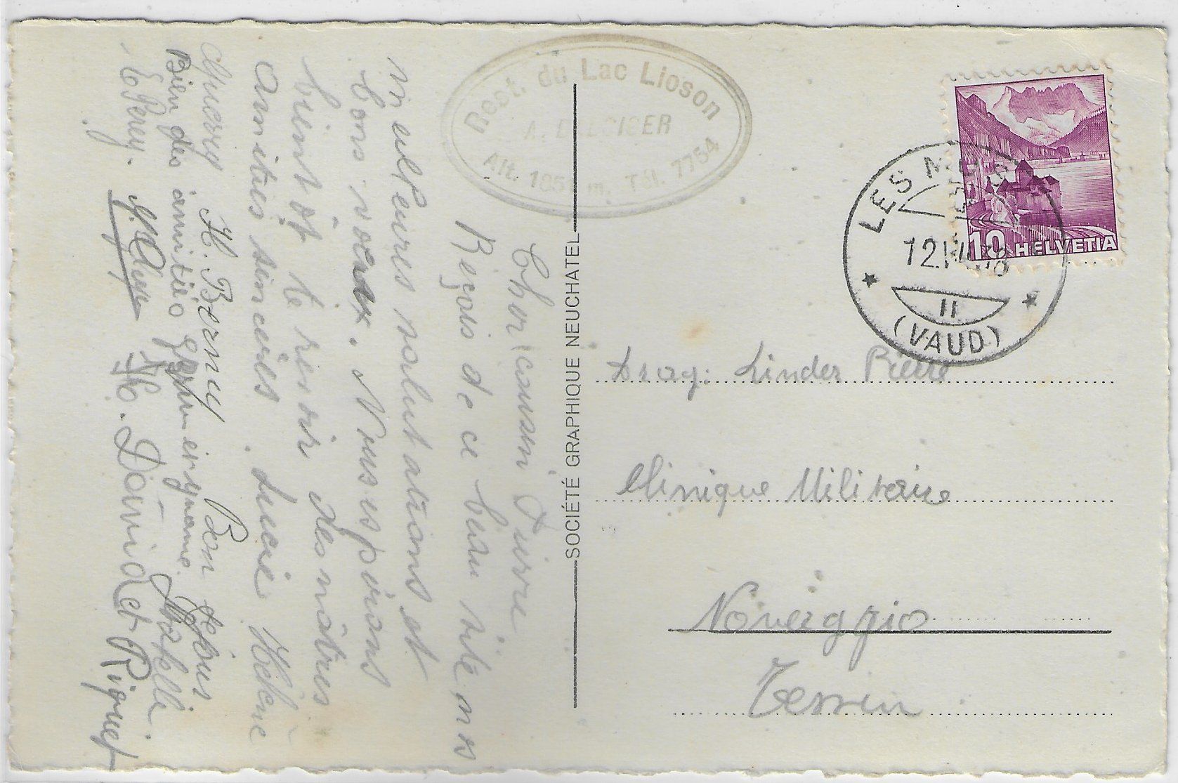 Cartes postales: Lac Lioson - Le Restaurant – D'occasion à Ettingen par Kartenplanet 1