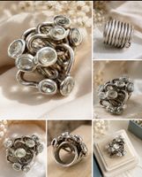 Exklusiver 925 Sterling Silber Statement-Ring Gr. 58-59