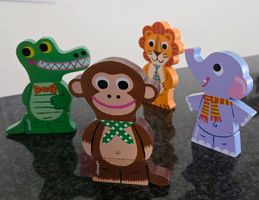 Puzzle magnetisch aus Holz / afrikanische Jungel Tiere