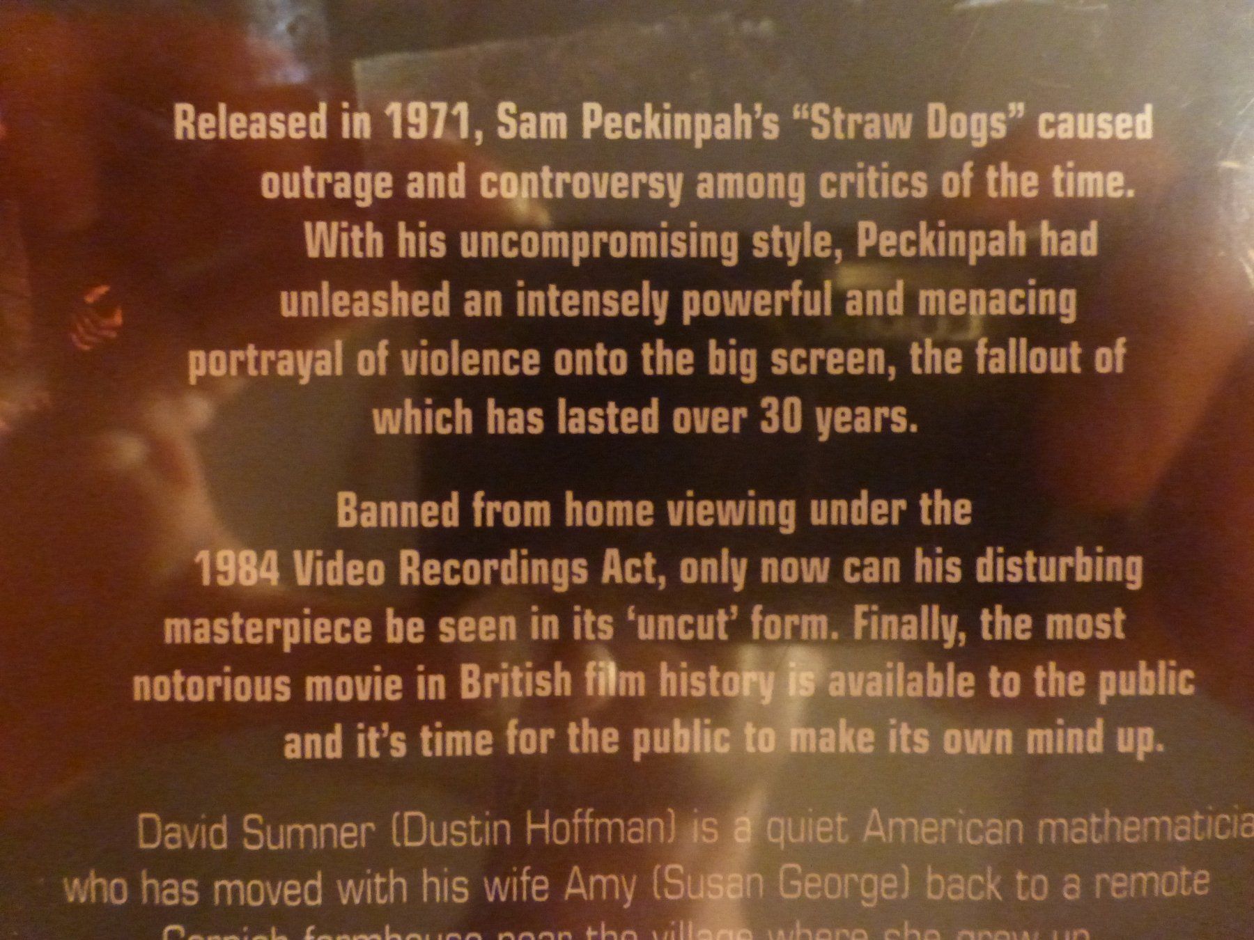 Tutti i DVDs: Straw Dogs Sam Peckinpah DVD – Usato da Zumikon venduto da psisound 2
