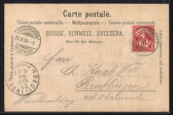 Cartoline postali: Romanshorn, Schloss und Kirche mit Ruder – Usato da Berlin venduto da bartko-reher 1