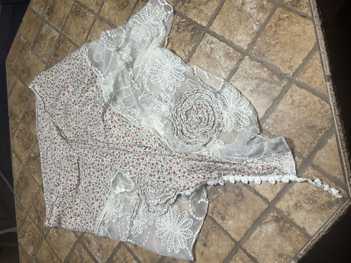 Foulards, Tücher & Schals: Sciarpa di cotone floreale pizzo floreale nuova – Neu und originalverpackt aus Gordevio von LanaZimm 8
