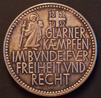 Schützenmedaille 1952 Glarner kämpfen im Bund