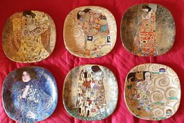 6 Porzellanteller Klimt