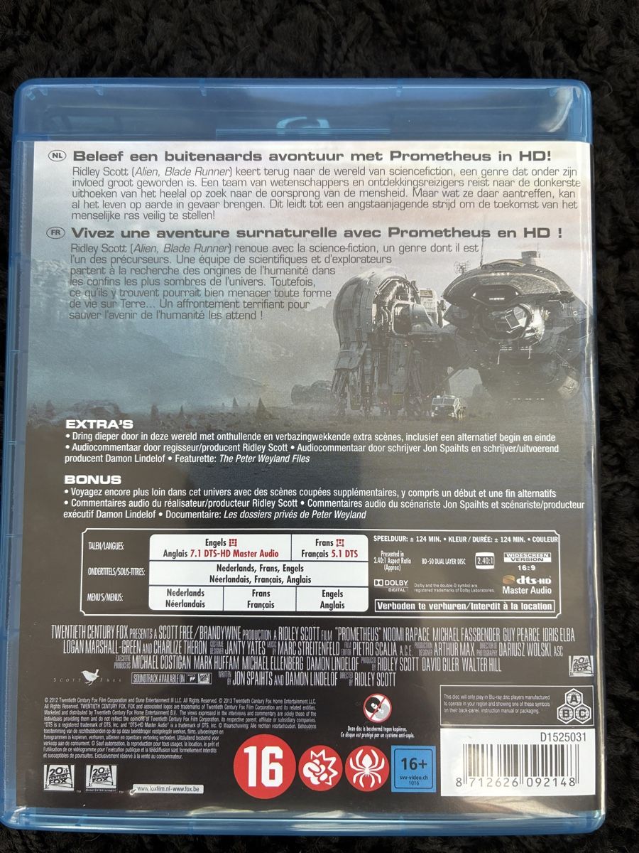 Tutti i DVDs: Blu-ray Prometheus – Usato da Neyruz FR venduto da Shcc17 1