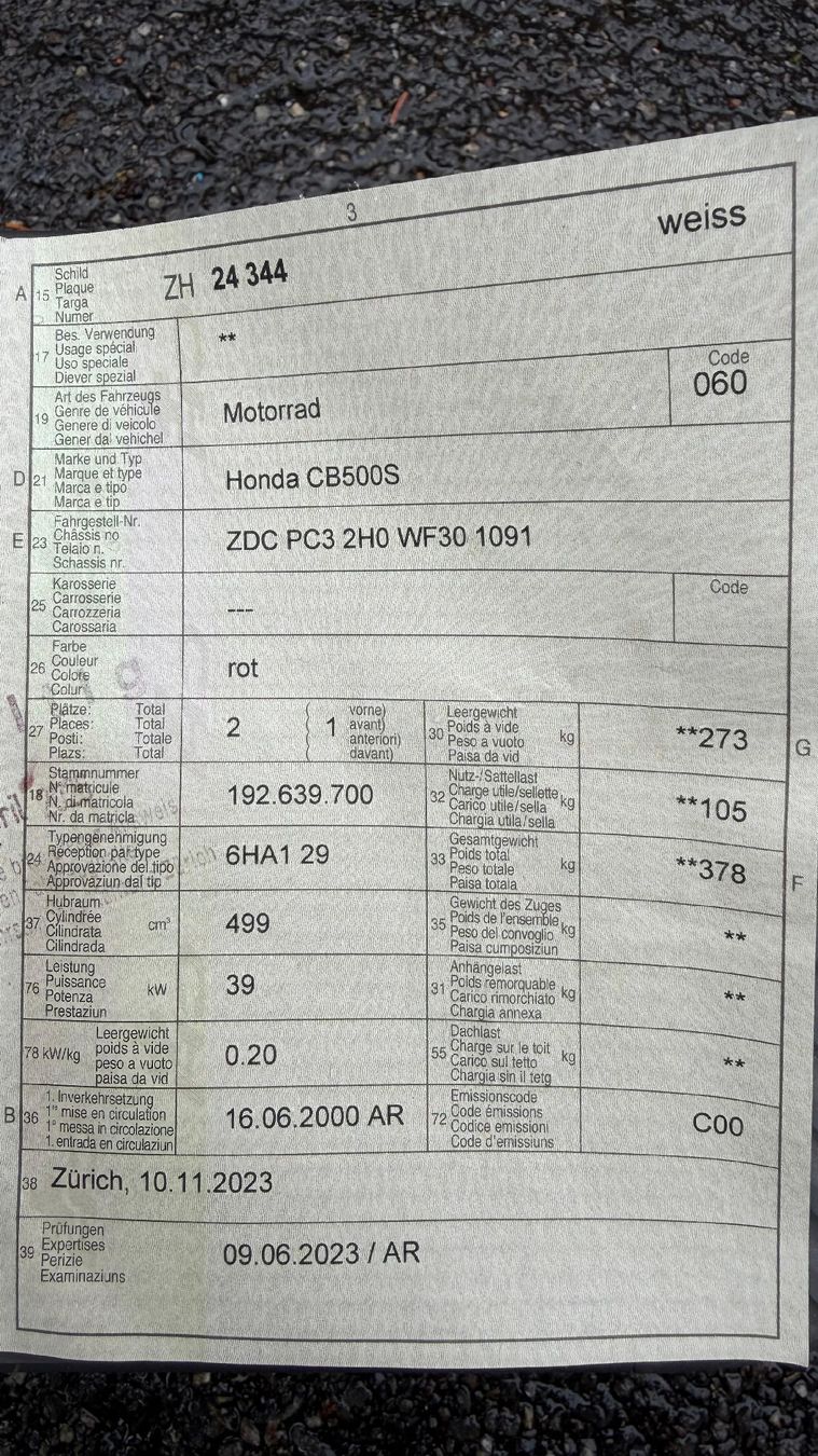 Honda Strada: Honda CB500S ab 1CHF | 30`000 km | läuft top – Usato da Schliern b. Köniz venduto da vac_l86y 5