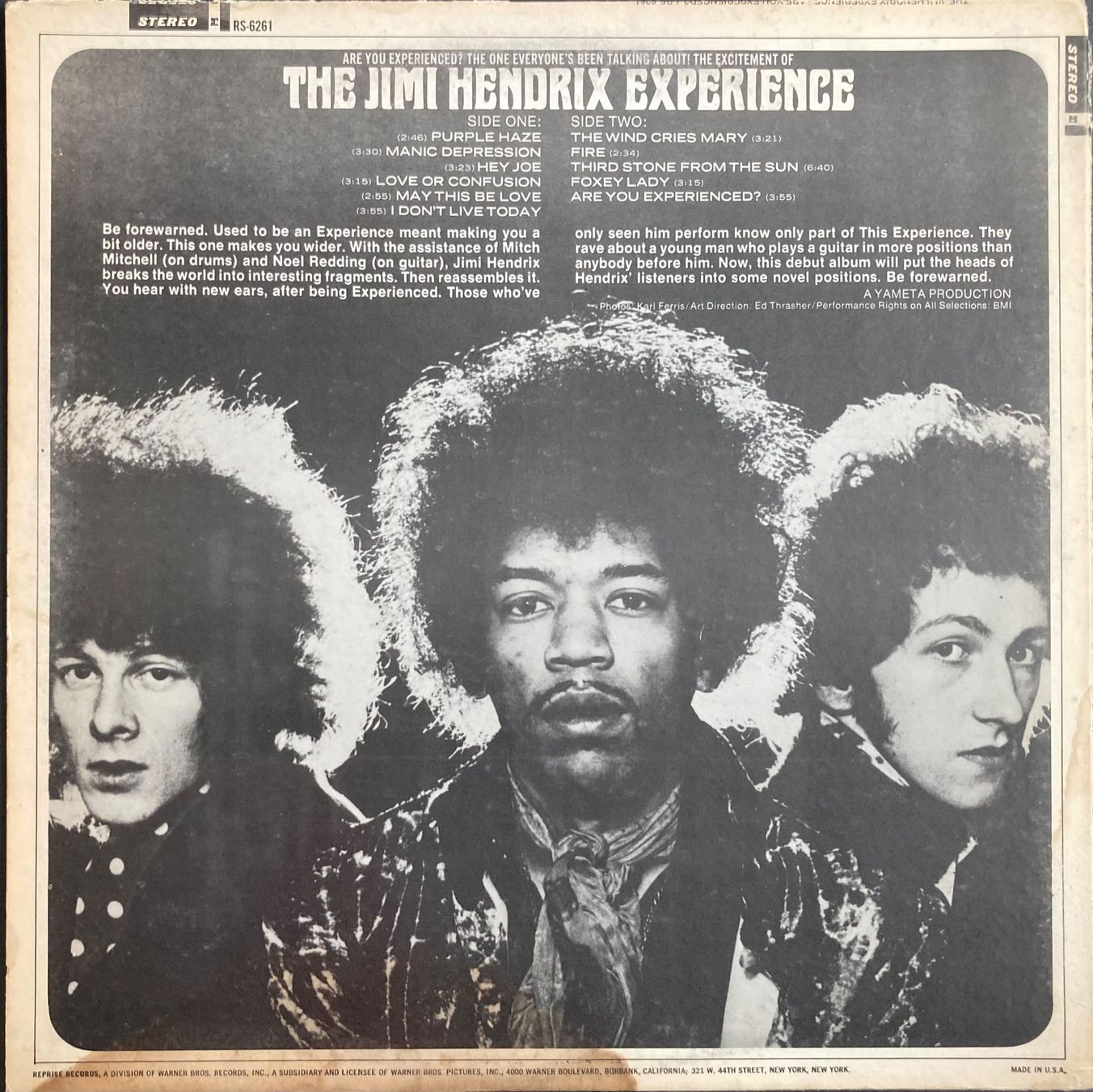 Dischi in vinile: THE JIMI HENDRIX EXPERIENCE - ARE YOU EXPERIENCED? – Usato da Poliez-Pittet venduto da Newtown-Records 1
