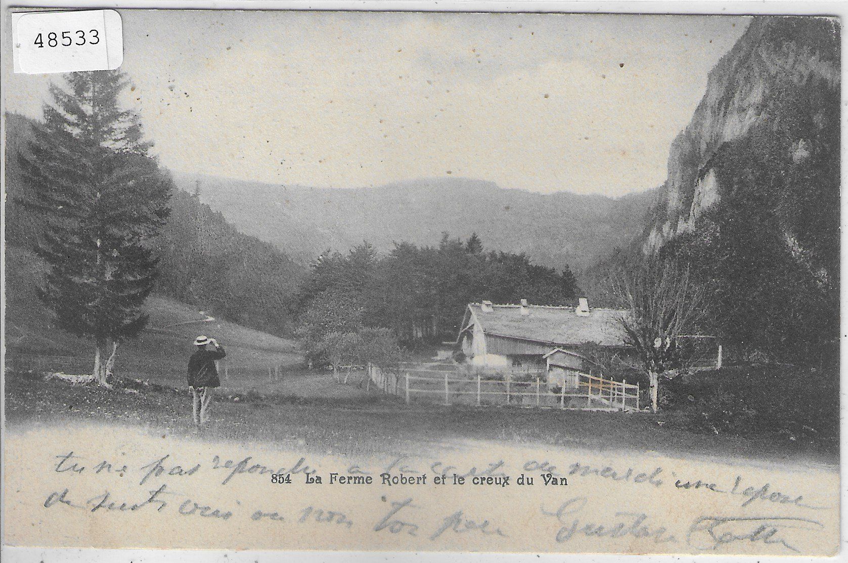 Cartoline postali: La Ferme Robert et le creux du Van - animee – Usato da Ettingen venduto da Kartenplanet