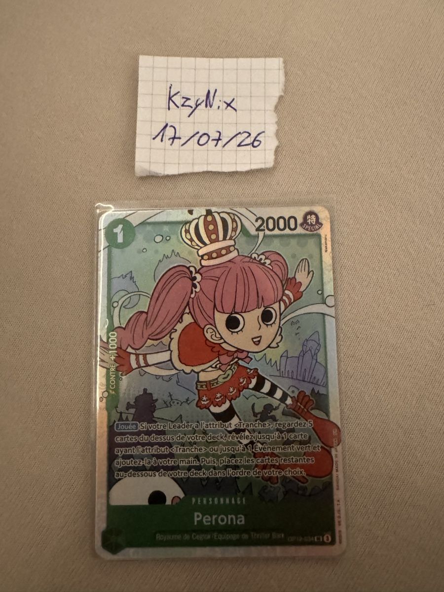 Bandai Sammelbilder & Trading cards: Perona SR - OP12-034 – Neu (gemäss Beschreibung) aus Vouvry von KzyNix