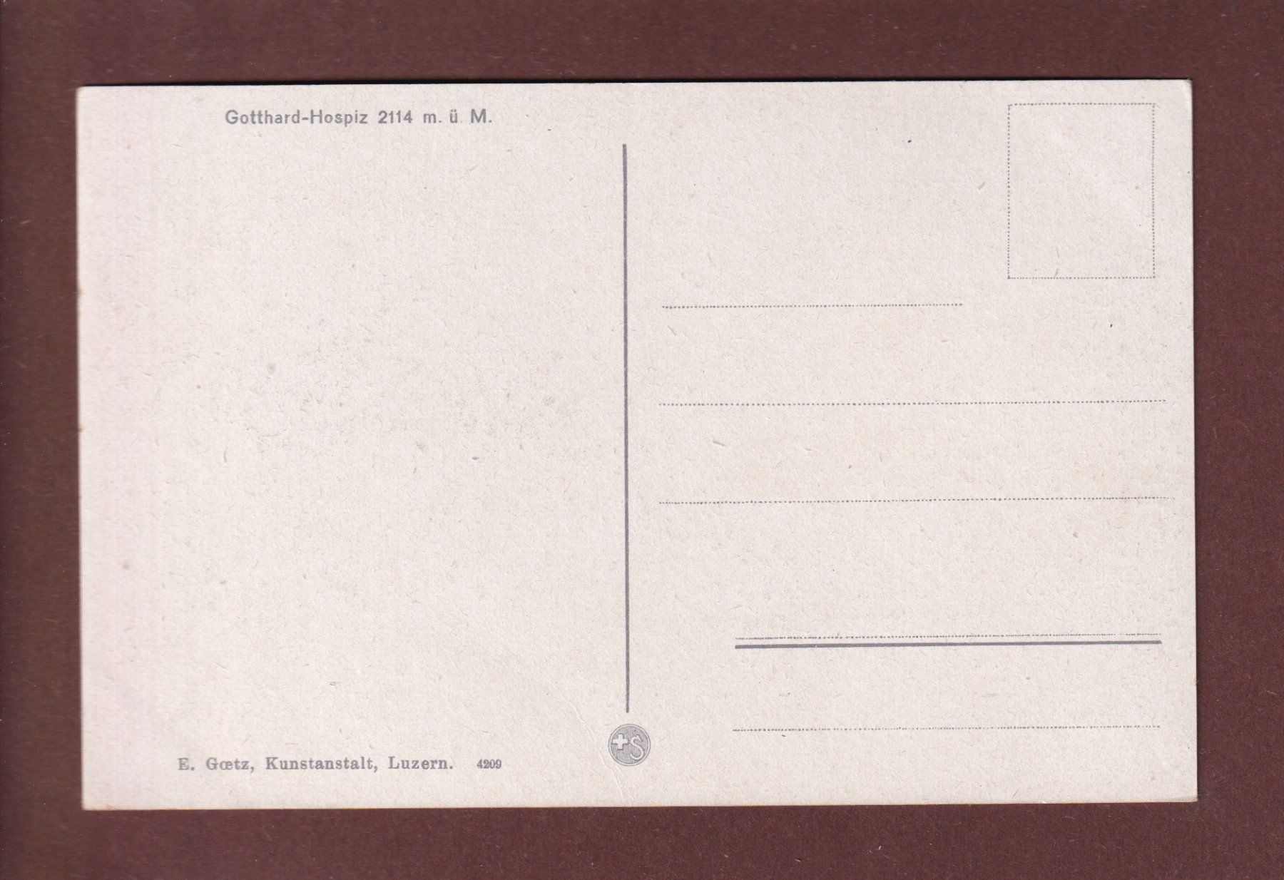 Cartoline postali: GOTTHARD-HOSPIZ – Usato da Pully venduto da nicecards 1