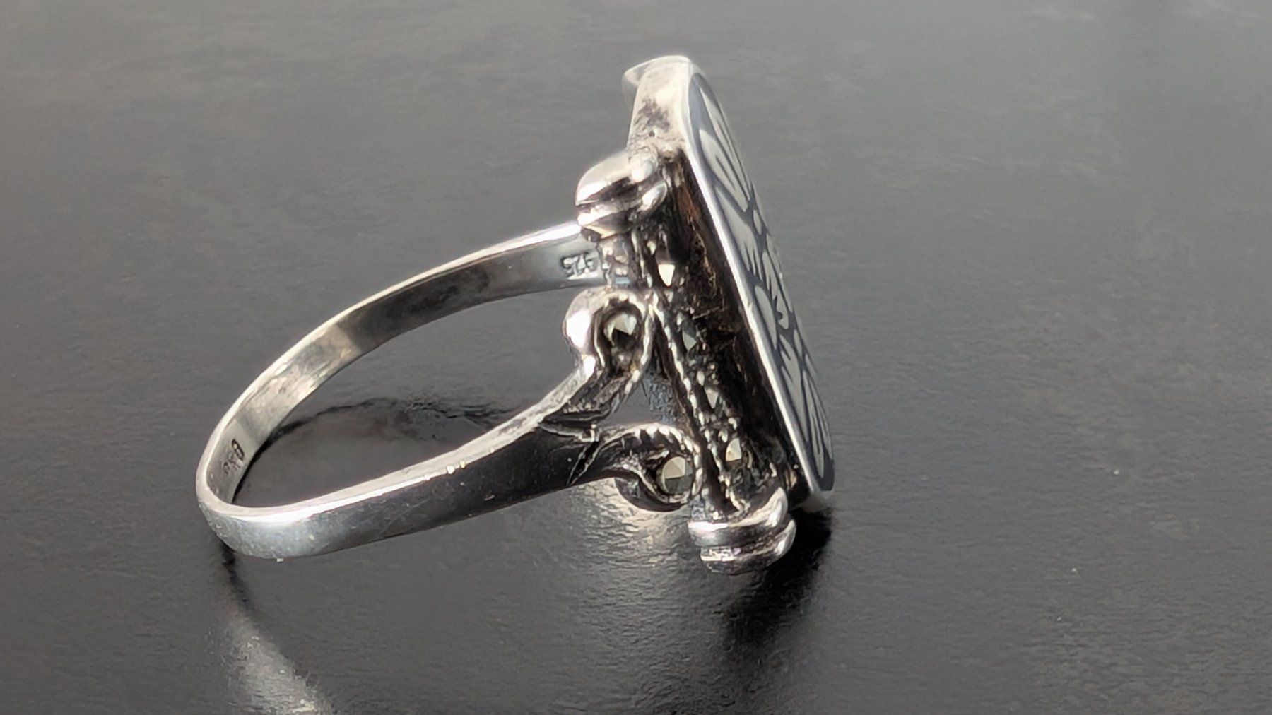 Anelli: Vintage Niello Silber Ring 925 – Usato da Egg b. Zürich venduto da leroy711 3