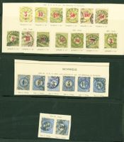 Portomarken diverse + Streifbänder Ausschnitte (Q770)
