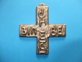 Kreuz Kruzifix echt Bronze