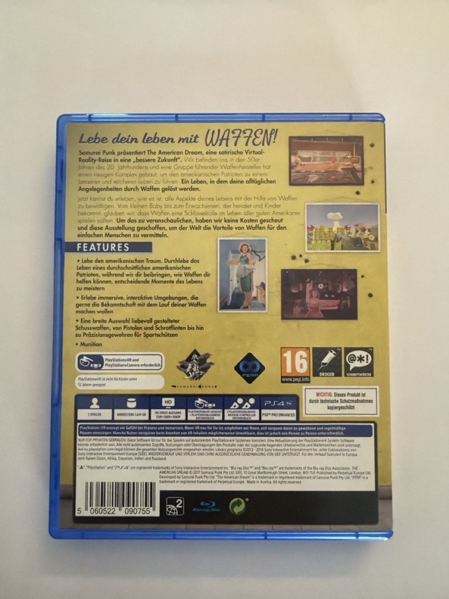 Sony Spiele: The American Dream VR PS4 Game  – Neu (gemäss Beschreibung) aus Hendschiken von Jamie2006 1