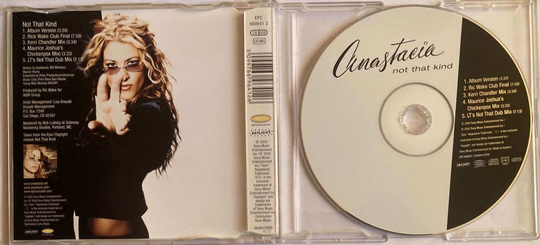 CD: ANASTACIA - NOT THAT KIND – Usato da Poliez-Pittet venduto da Newtown-Records 1