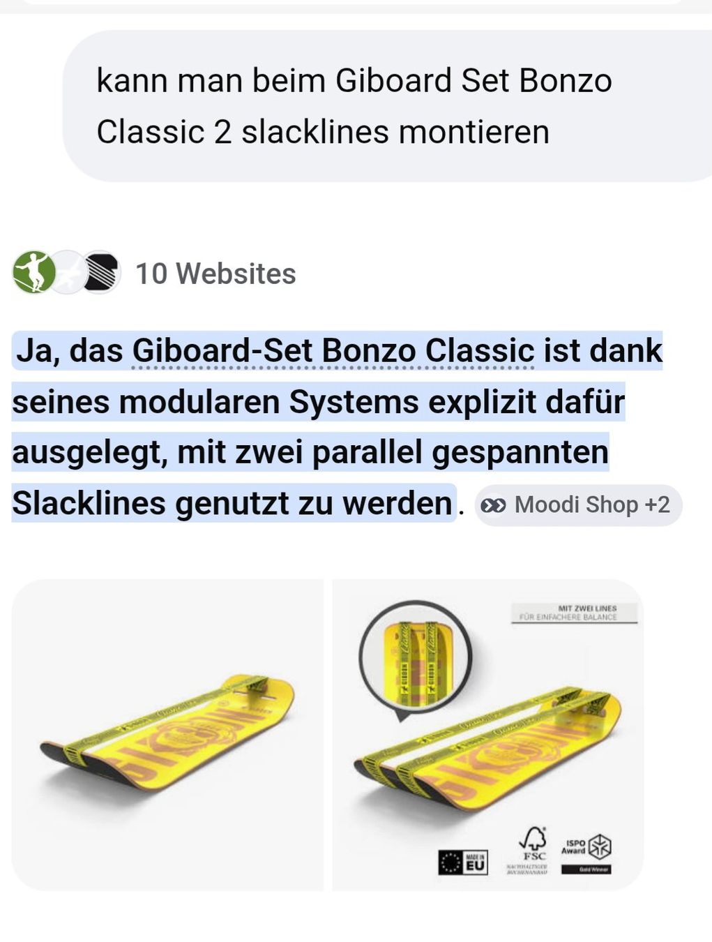 Slackline: Giboard Set Bonzo Classic NEU – Nuovo e nell'imballaggio originale da Zürich venduto da ann_6j7t 5