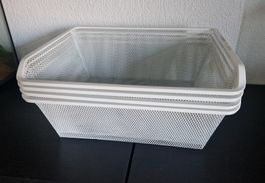 4x IKEA Netzdrahkörbe weiss