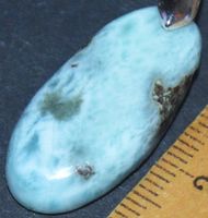 Anhänger L-4227 – Larimar Cabochon 28X13mm