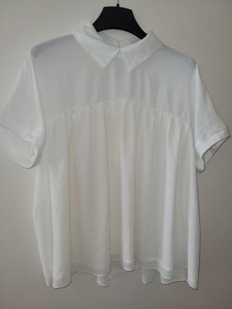 bluse, oberteil, gr.M, weiss, kurzarm