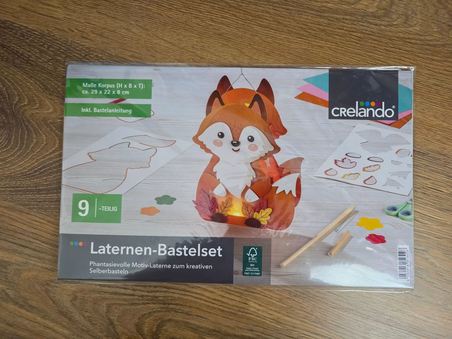 Kit bricolage: Bastelset: Laternen-Bastelset "Fuchs" 9-teilig – Nuovo e nell'imballaggio originale da Nebikon venduto da Japostyle