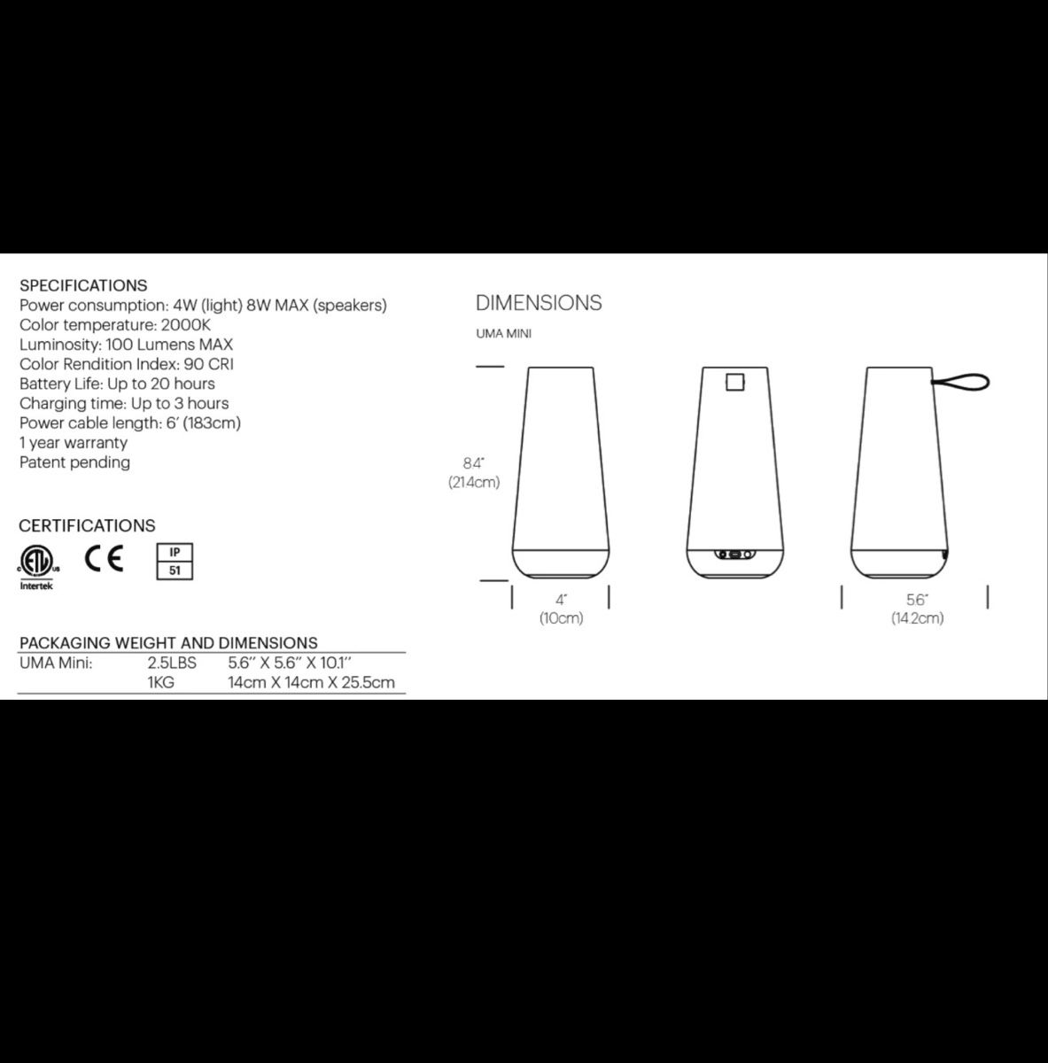 Lampen: PABLO, UMA MINI SOUND LANTERN – Neu (gemäss Beschreibung) aus Luzern von FelixHelder 4