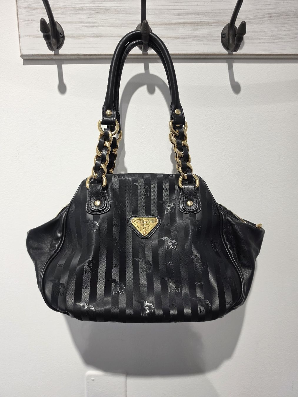 Maison Mollerus Borse da donna: Handtasche Mollerus schwarz Gold edel – Nuovo (secondo la descrizione) da Adligenswil venduto da FriedasWelt