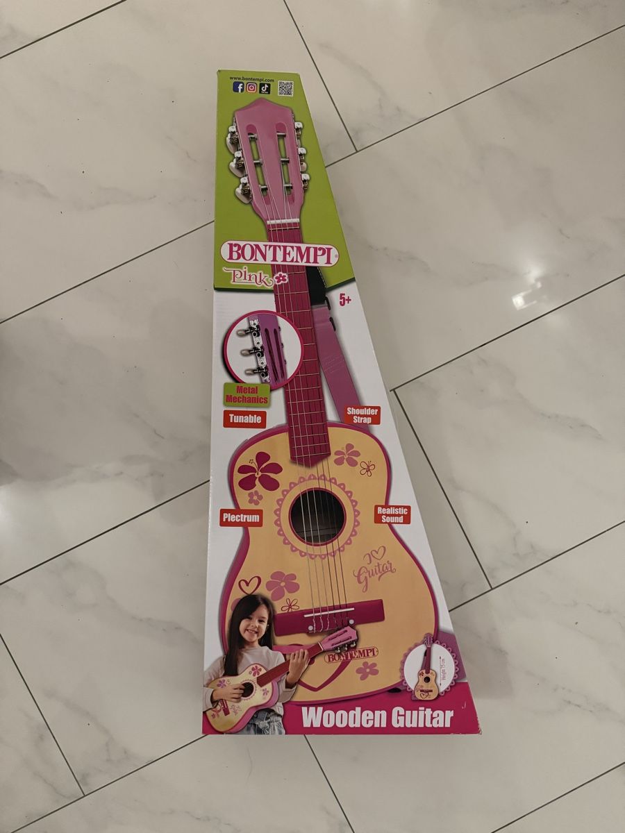 Bontempi Giocattoli: Bontempi Kindergitarre, pink – Nuovo e nell'imballaggio originale da Seengen venduto da Gegu2