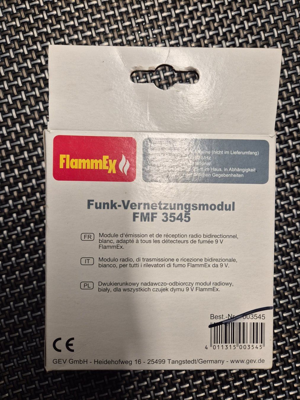 Sistemi d'allarme: FlammEX Funk-Modul FMF 3545 NEU! – Nuovo e nell'imballaggio originale da Abtwil SG venduto da Delfine5 2