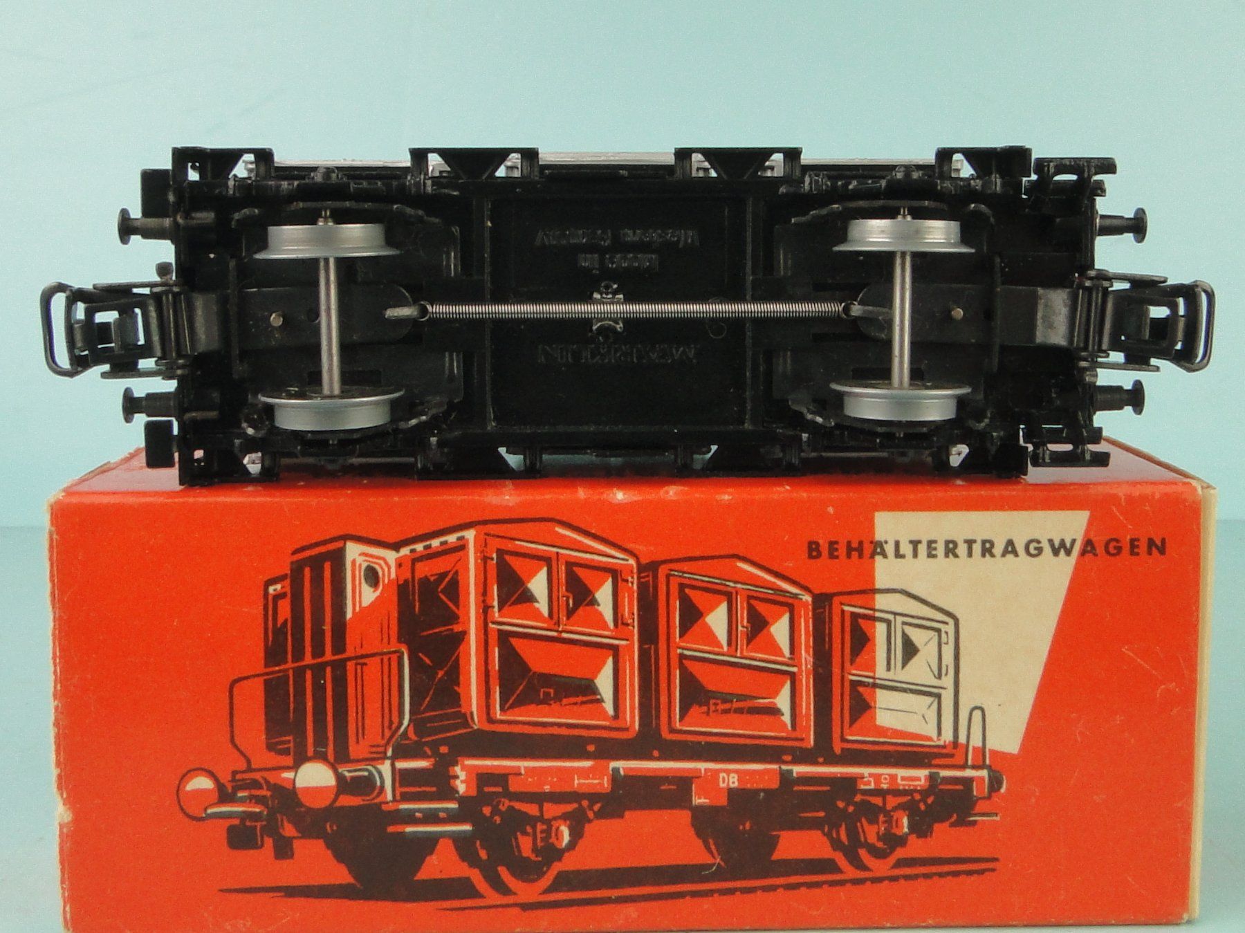 Märklin Modellini di ferrovie: Märklin 4614 Behältertragwagen – Usato da Bülach venduto da cann11 3
