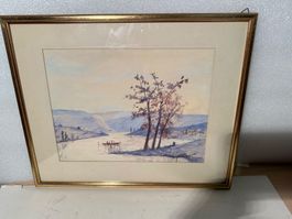 Belle aquarelle signée Y.Sauva