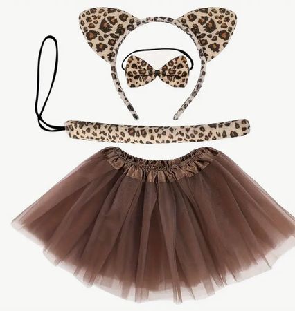 Leopard Kostüm Set Fasnacht Karneval Gr. S Neu