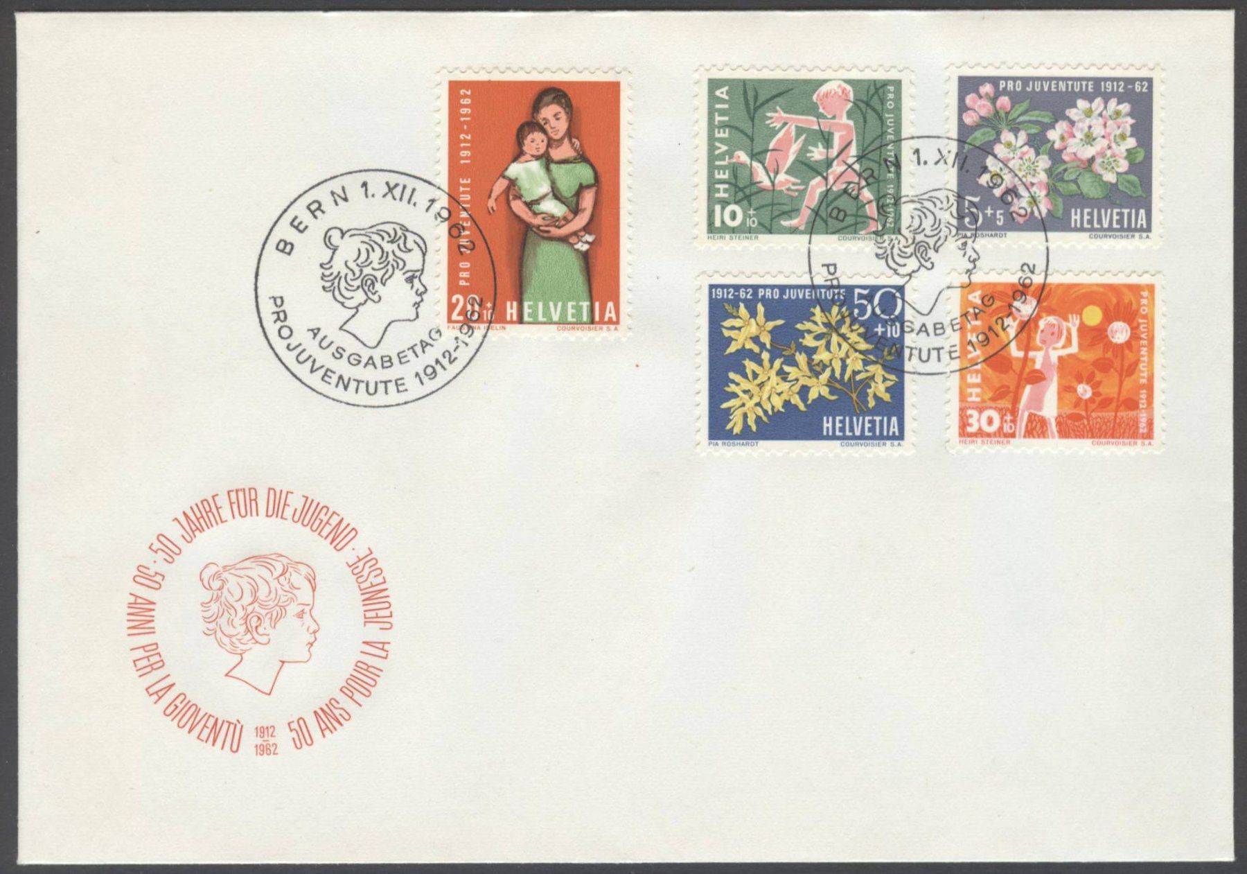 Tutti i francobolli: FDC Pro Juventute 1962 – Usato da Uster venduto da giorgiotr