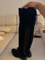 Stiefel schwarz Grösse 38 Wildlederimitat gebraucht