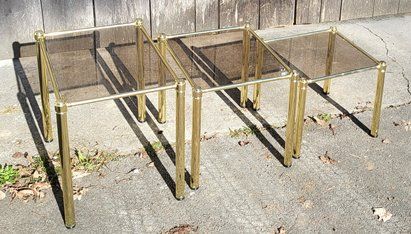Tavoli: 3er Set Salontische Gold/Glas – Usato da Aeugstertal venduto da rico98 1