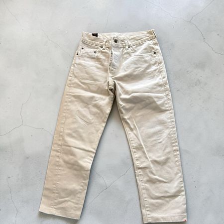 Beige Cream Jeans Straight Leg W31 Vintage Casual Denim Hose