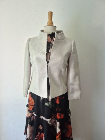 JACKE BLAZER 36 GOLD BEIGE GLITZER TAHARIM ARTHUR S. LEVINE
