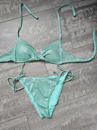 Glitzernder Bikini 👙 türkis, Grösse 38, Sommer cakzedonia