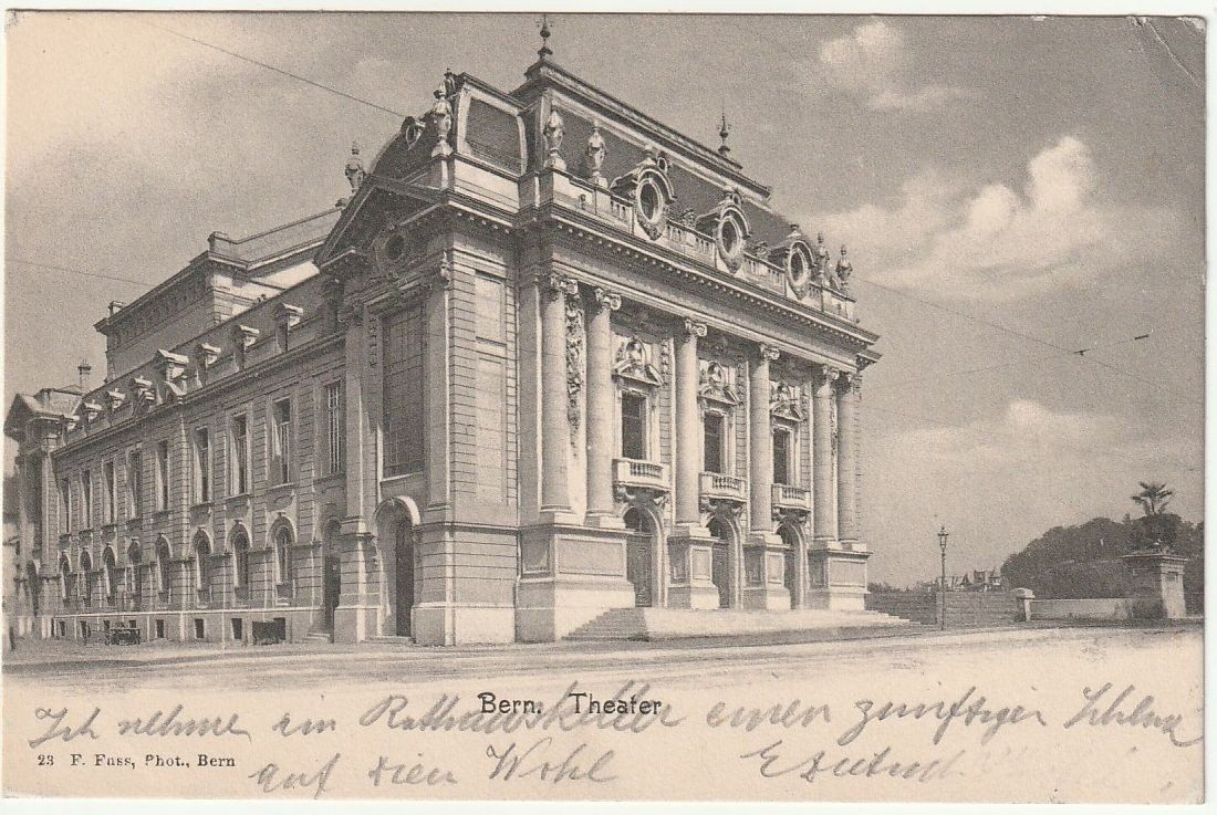 Ansichtskarten: AK Bern, Theater 1904 – Gebraucht aus Fislisbach von Zigzag12